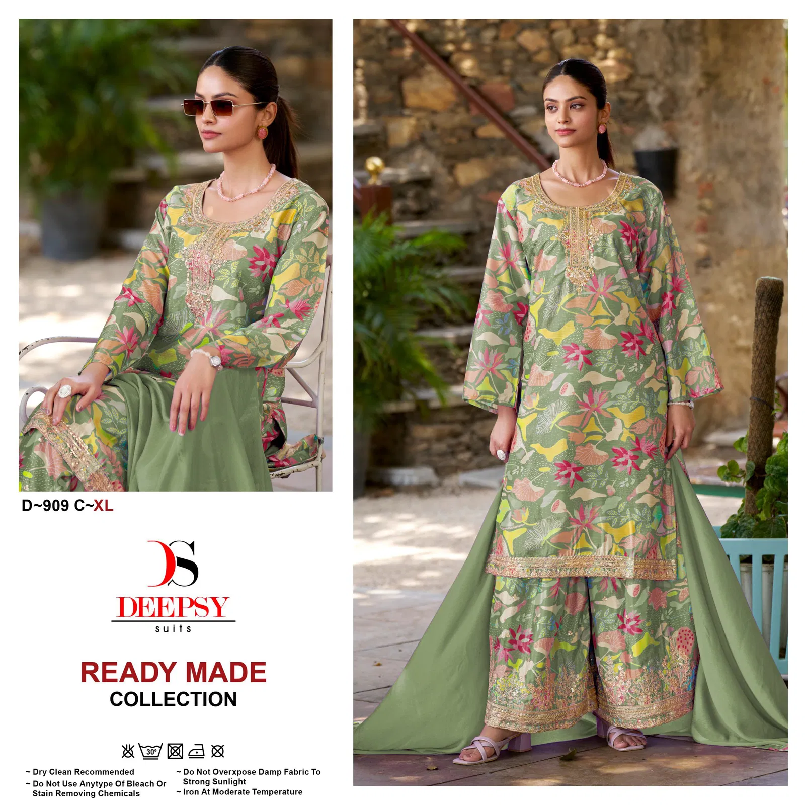 Deepsy 909 A To D Chinon Digital Print Pakistani Readymade Suits Wholesale Online